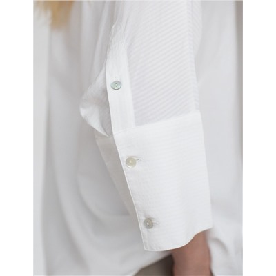 Блузка с цельнокроеным рукавом 3/4 из вискозы с добавлением хлопка