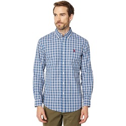 U.S. POLO ASSN. Long Sleeve CVC Yarn-Dye Plaid Woven Shirt