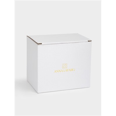 Кружка, 400 мл, с крышкой, керамика D, молочно-золотистая, Дом, Townlet