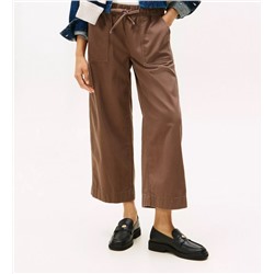 Herringbone Twill Wide-Leg Pant