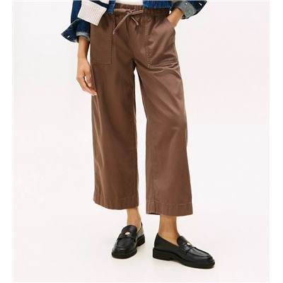 Herringbone Twill Wide-Leg Pant