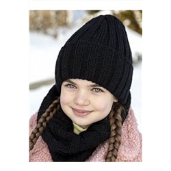 Комплект шапка и снуд 12з14821 черный #289139