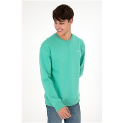 Erkek Mint Basic Sweatshirt
