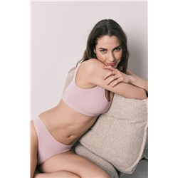 Top liso sin costuras rosa