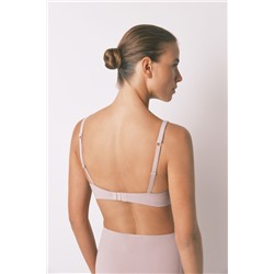 Sujetador tipo top algodón beige