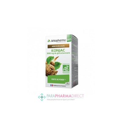 ArkoPharma ArkoGélules - Konjac - Perte de Poids - BIO 45 gélules