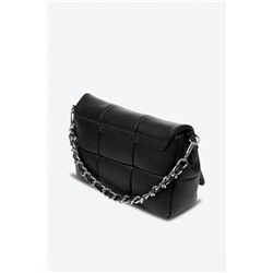 Bandolera de piel Negro