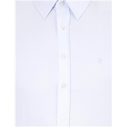 Açık Mavi Slim Fit Armürlü Klasik Gömlek