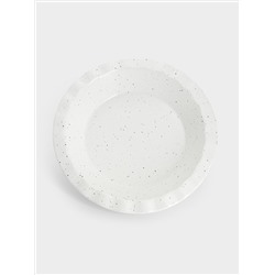 Форма для запекания, 25 см, фарфор P, круглая, молочная, в крапинку, Speckle