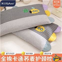 Детская подушка из хлопка с наполнением из гречневой шелухи