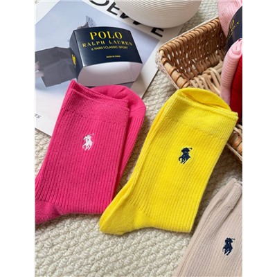 Классические цветные хлопковые носки в эстетике сдержанной элантности old money  Ralp*h Laure*n