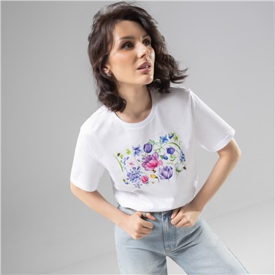 Футболка из 100% хлопка, Великолепна уже утром (beautiful flowers)