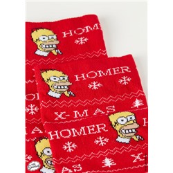 Anti-Rutsch Socken The Simpsons Weihnachten Family für Herren