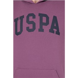 Erkek Menekşe Kapüşonlu Basic Sweatshirt