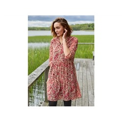 ESMARA® Kleid Damen Chiffon, tailliert geschnitten