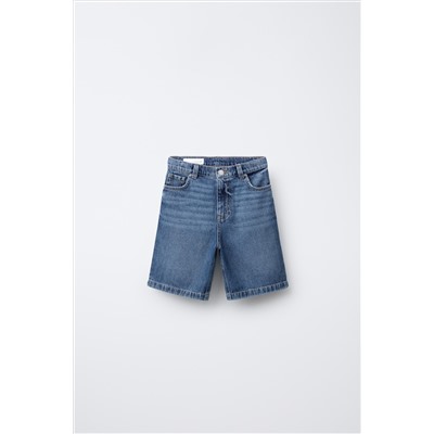 RELAXED FIT BAGGY DENIM BERMUDA SHORTS