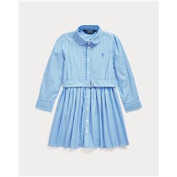 GIRLS 2-6X Striped Cotton Shirtdress