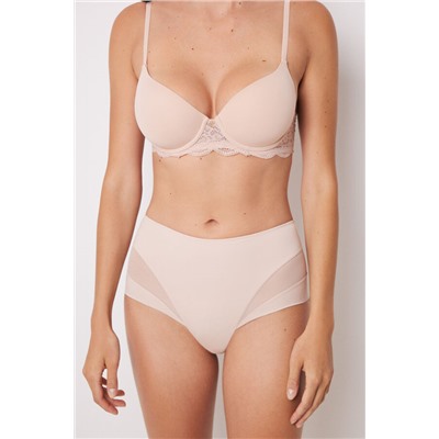 Braga reductora alta nude encaje