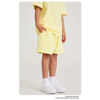 Детские трикотажные шорты подойдут в комплект к футболке выше  Фабрика, проверенный поставщик  Материал: 80% хлопок, 20% полиэстер