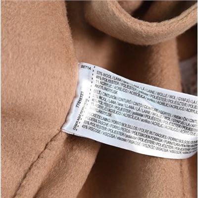 Женское двубортное шерстяное пальто средней длины МАНГ*О