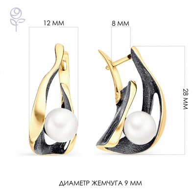 Серьги серебро 52803Y1B