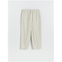 Hose im Loose-Fit aus Leinenmischung