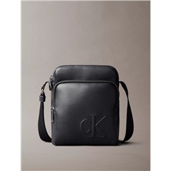 Embossed Monogram Zip Pocket Reporter Bag