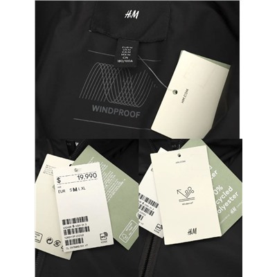 Мужская лёгкая куртка с капюшоном 2 цвета  H*&*M