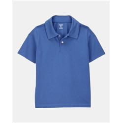 Boys Pique Uniform Polo Shirt - Blue