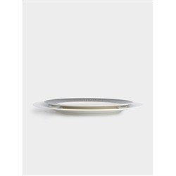 Сервиз обеденный, 12 перс, 50 пр, фарфор F, бело-зеленый, с золотистым кантом, матовый, Virtus