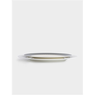 Сервиз обеденный, 12 перс, 50 пр, фарфор F, бело-зеленый, с золотистым кантом, матовый, Virtus