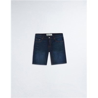 Slim Fit Denim Shorts, Men, Dark Blue