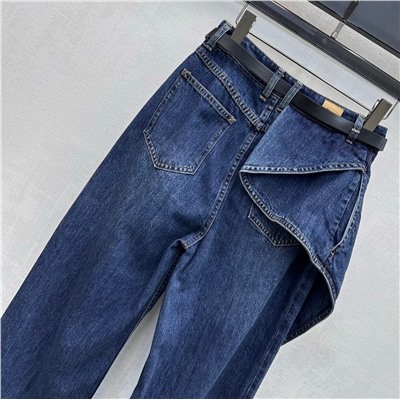 Новинка 2026  Крутые и стильные женские джинсы  нестандартной формы с ремнем ДИО*Р