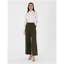 Ekru Comfort Fit Saten Gömlek