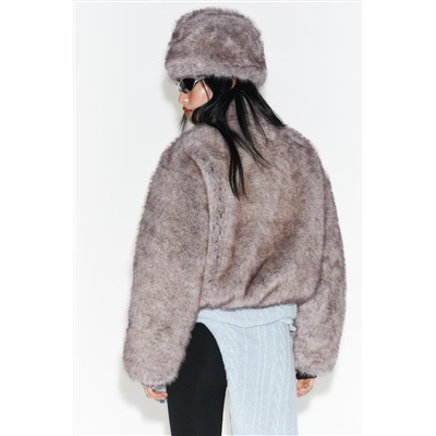 SHORT COAT WITH FAUX FUR HOOD HEIQ XREFLEX™ TECHNOLOGY SKI COLLECTION
