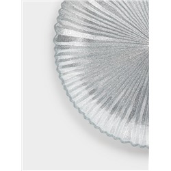 Тарелка обеденная, 28 см, стекло Р, серебристая, Avila