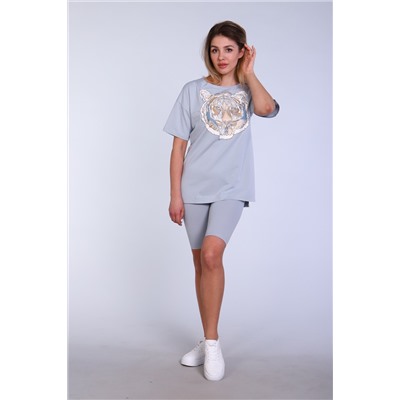 Костюм женский с велосипедками и футболкой тк-246а.гол