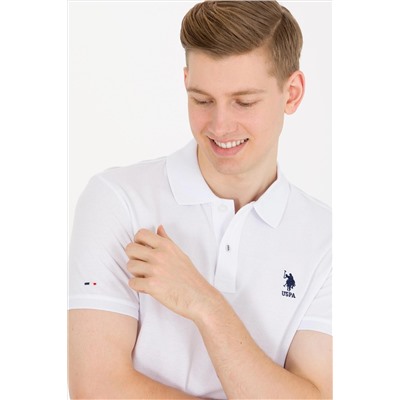 Erkek Beyaz Basic Polo Yaka Tişört