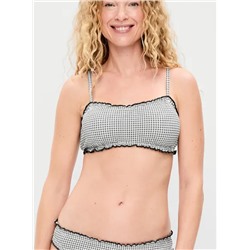 Scoop-Neck Ruffle Swim Top