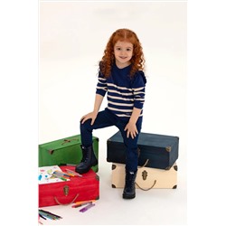 Kız Çocuk İndigo Kazak