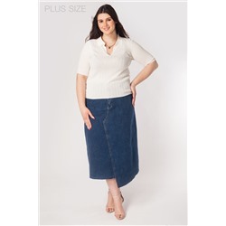 Юбка А-силуэта с необработанным низом
