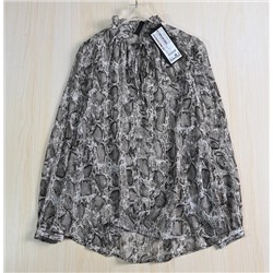 Тонкая принтованная шифоновая рубашка