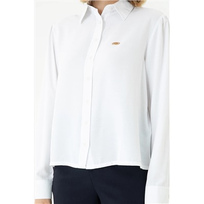 Kadın Beyaz Uzun Kollu Gömlek