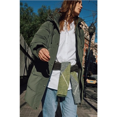 SEMI-LONG RUBBERISED WINDPROOF ANORAK