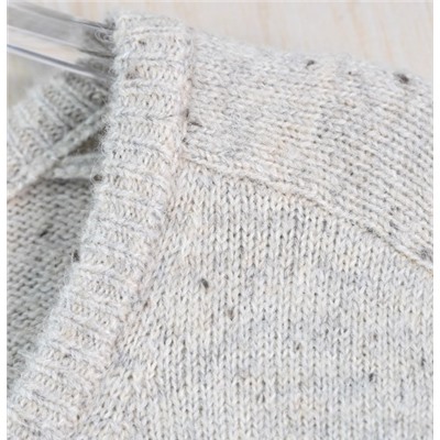 Свитер из шерстяной смеси с цветочным узором и ромбовидными полосками МО*КО