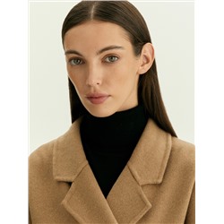 Полупальто-халат из шерсти, R136/irishcream