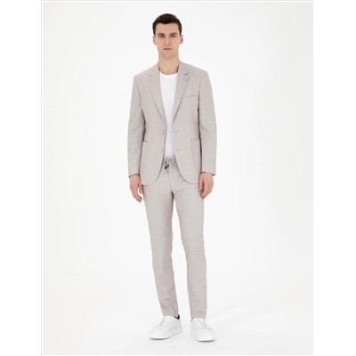 Bej Ex. Slim Fit Takım Elbise