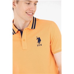 Erkek Turuncu Basic Polo Yaka Tişört