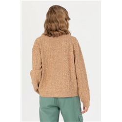 Kadın Kum Melanj Triko Hırka