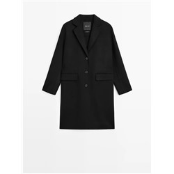 Abrigo largo mezcla lana